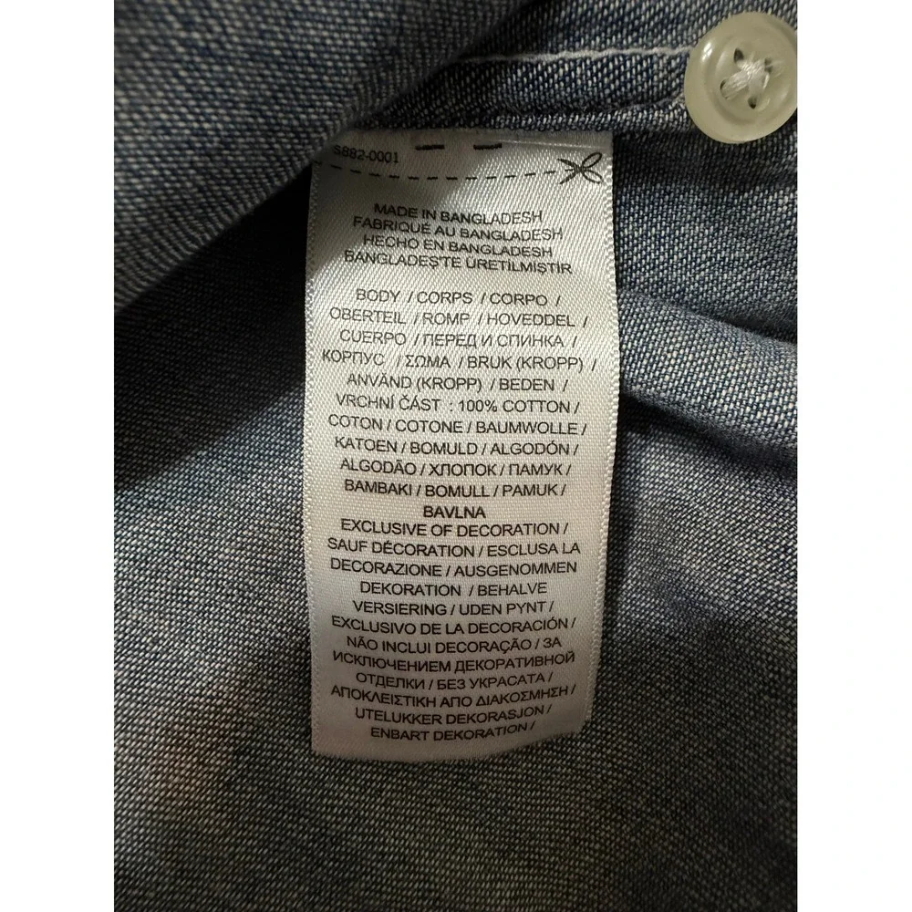 Polo Ralph Lauren Mens Classic Fit Denim Dark Chambray Button Up Shirt Sz XL